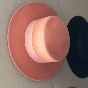 Pink lack of color hat